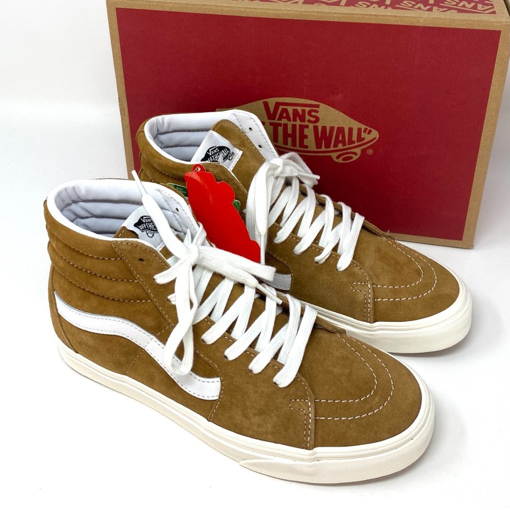 VANS Sk8-Hi Pig Suede Brown Women’s Sneakers - Picture 7 of 10